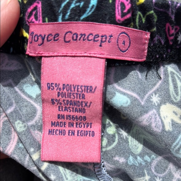 Joyce Concept Girl’s Black Dress, Matching Shorts, Hearts, Flowy, Soft, Size 4 - Picture 17 of 17